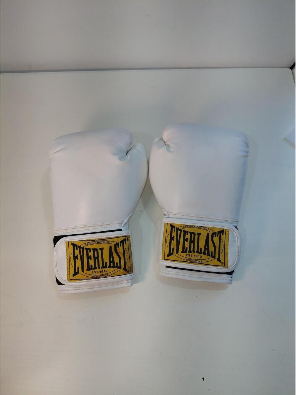 Everlast 1910 12 Ounce White Sparring Gloves
